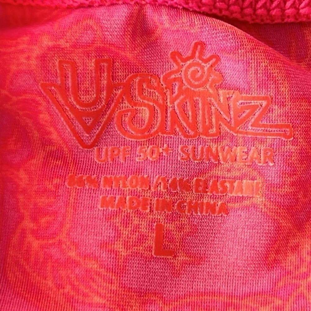 UV Skinz UPF 50+ swim sun protection long sleeve shirt top size Large